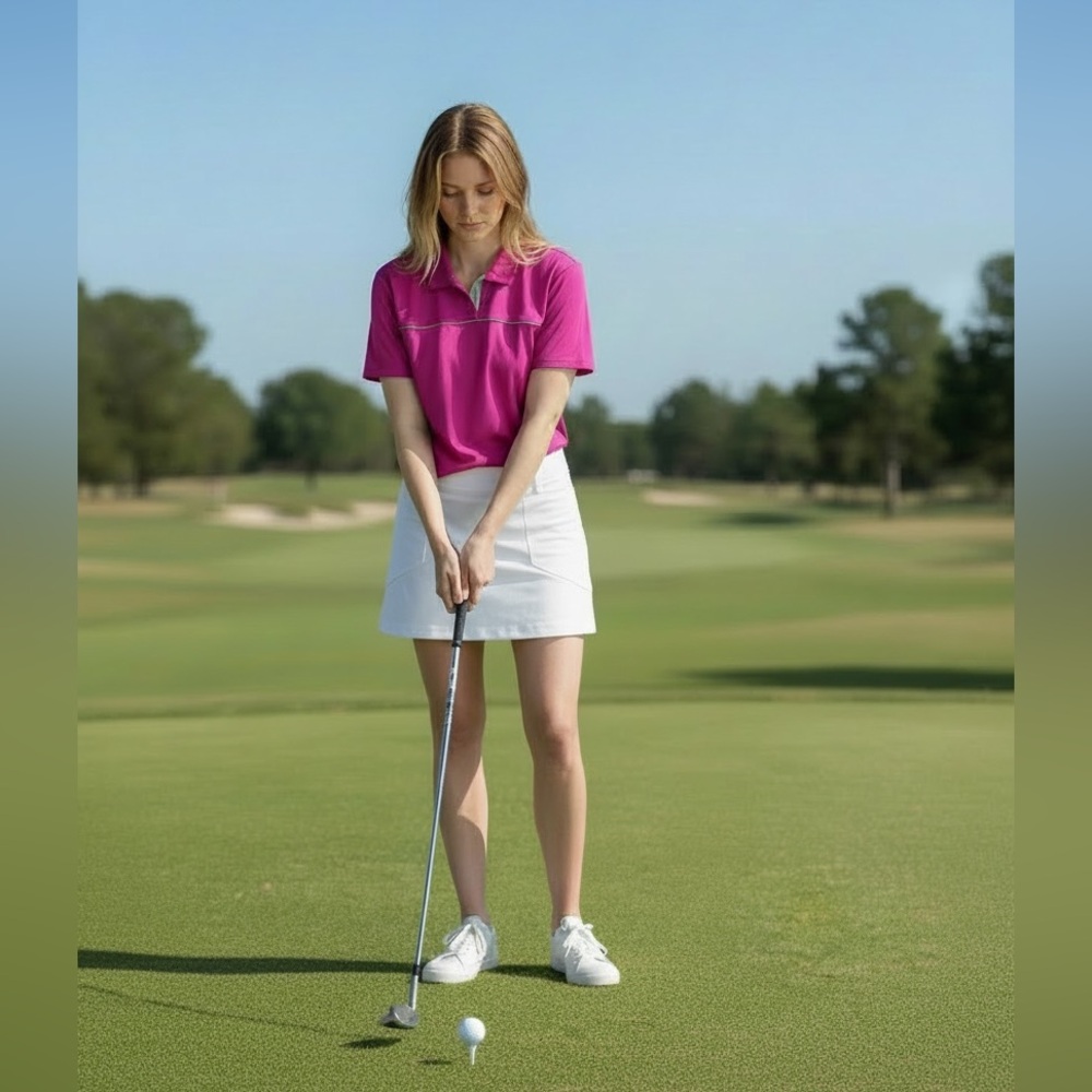 Adidas Puremotion Bright Pink Polo Golf Shirt Size M